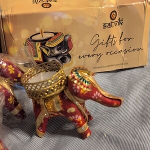Red Elephant Tealight Holder